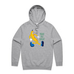 Banana, Time To Split - Mens Hoodie Grey Marle Mens Hoodie Food Printed In Australia