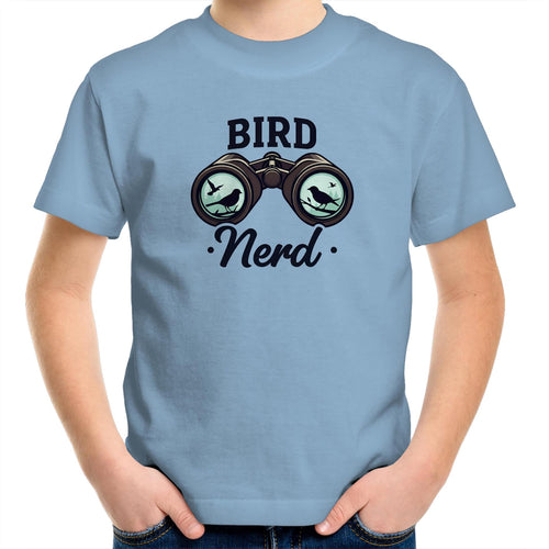 Bird Nerd - Kids Youth T-Shirt Carolina Blue Kids Youth T-shirt animal Printed In Australia