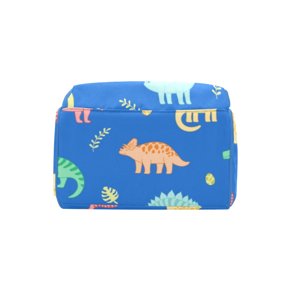 Dinosaur Pattern Blue - Multi-Function Backpack, Nappy / Diaper Bag