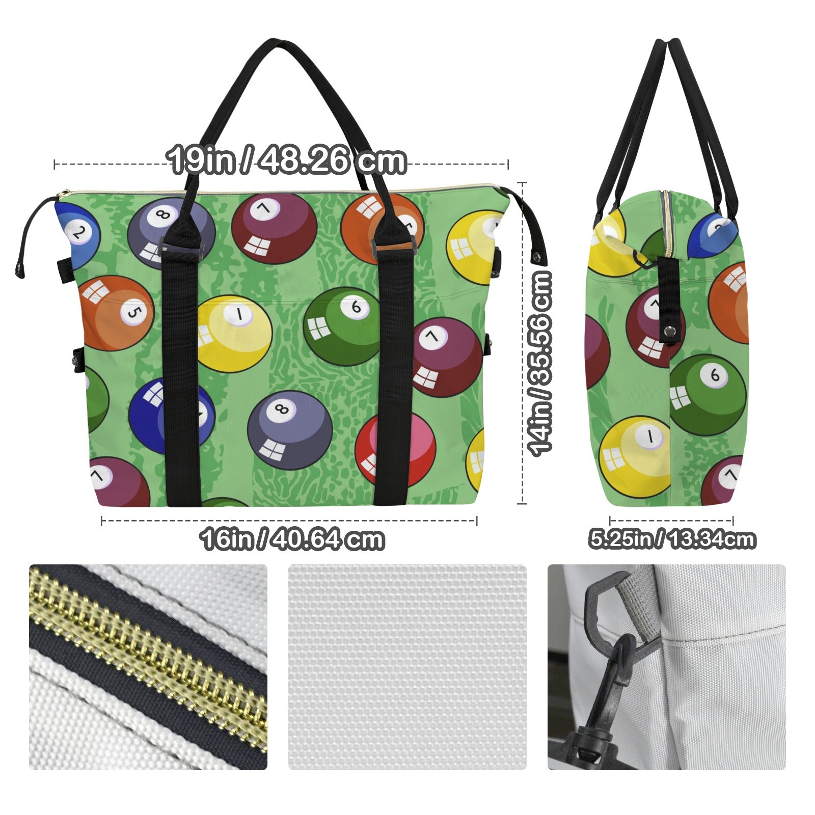 Pool Balls Duffle Bag-Simple (Model 1715) Duffle Bag-Simple (1715)