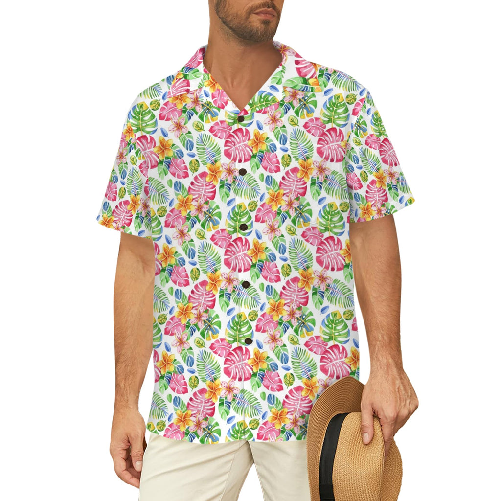 Bright Painted Tropical Men's Hawaiian Shirt