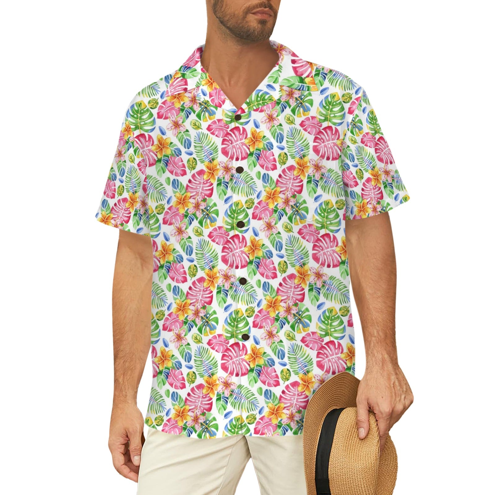 Bright Painted Tropical Men's Hawaiian Shirt