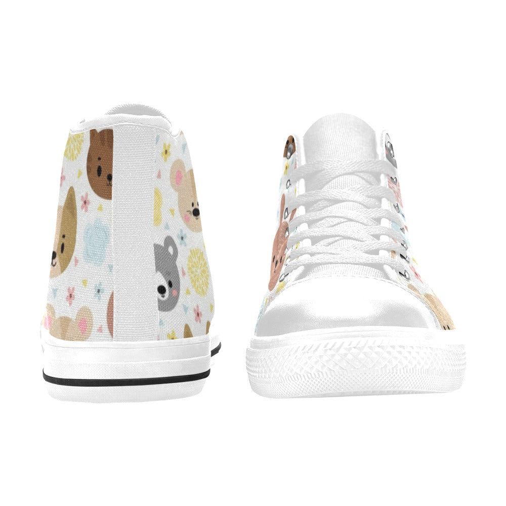 Baby Animals - Kids' High Top Canvas Shoes Kids High Top Canvas Shoes animal Printed Offshore