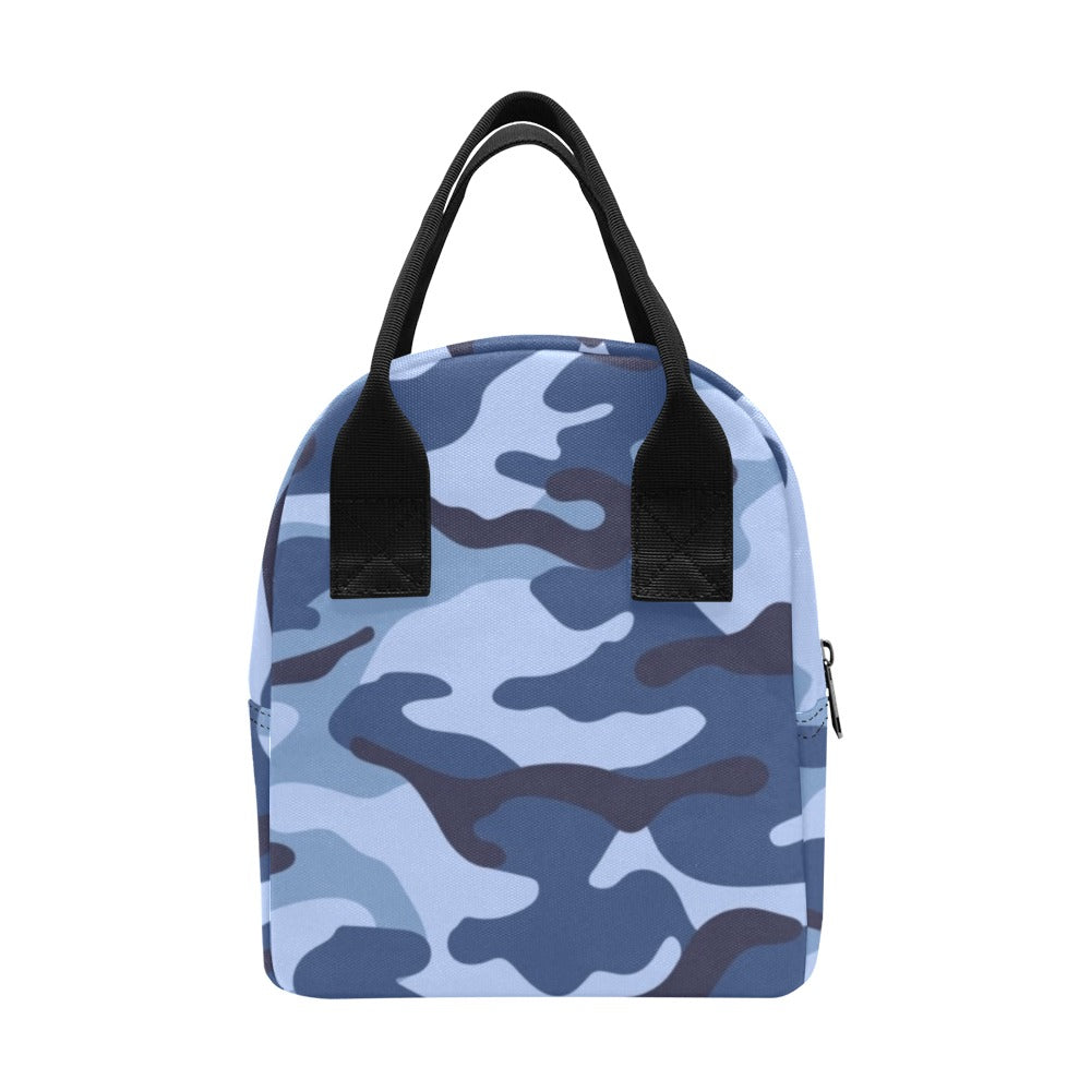Blue Camouflage - Zipper Lunch Bag Zipper Lunch Bag Printed Offshore