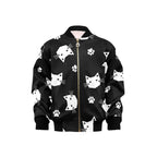 Geometric Cat Faces Kids Bomber Jacket XL Kids Bomber Jacket animal Printed Offshore