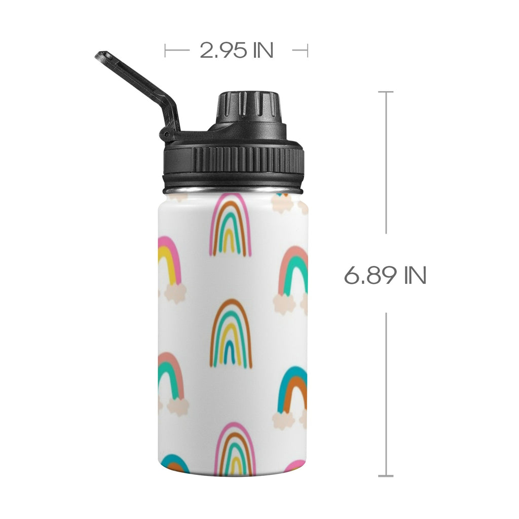 Cloud Rainbows - Kids Water Bottle with Chug Lid (12 oz) One Size Kids Water Bottle with Chug Lid Printed Offshore