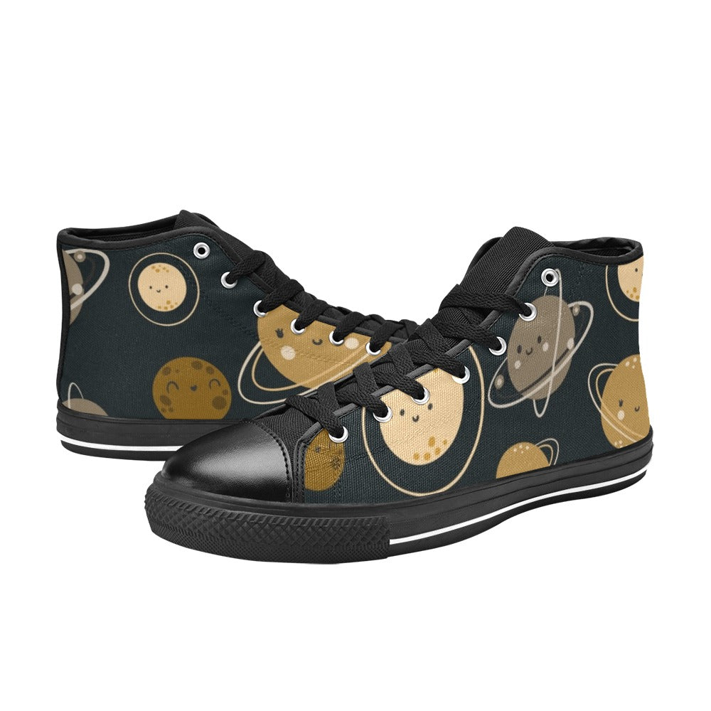 Planets - Men's High Top Canvas Shoes