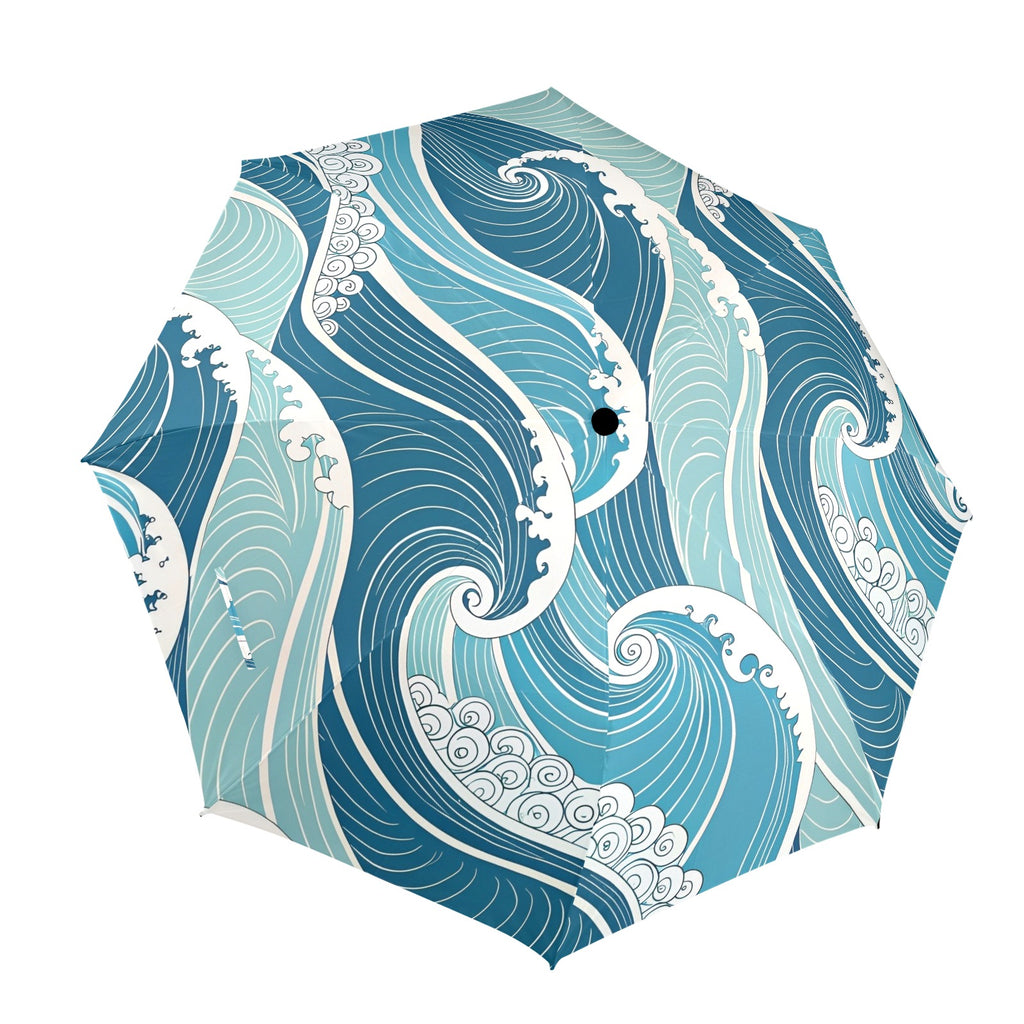 Ocean Waves Umbrella One Size Umbrella Ocean Printed Offshore Surf