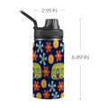 Hippy Caravan - Kids Water Bottle with Chug Lid (12 oz) One Size Kids Water Bottle with Chug Lid Printed Offshore Retro