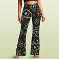Atoms High Waist Crossover Tummy Control Flare Leggings 5XL High Waist Flare Leggings Printed Offshore Science