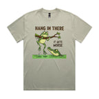 Hang In There, It Gets Worse AS Colour Heavy Faded Tee Unisex Faded eucalyptus Heavy Faded T-shirt animal Printed In Australia