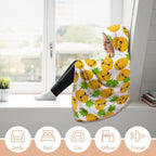 Cool Pineapples Kids Hooded Blanket 100cm x 130cm Kids Hooded Blanket Food Printed Offshore