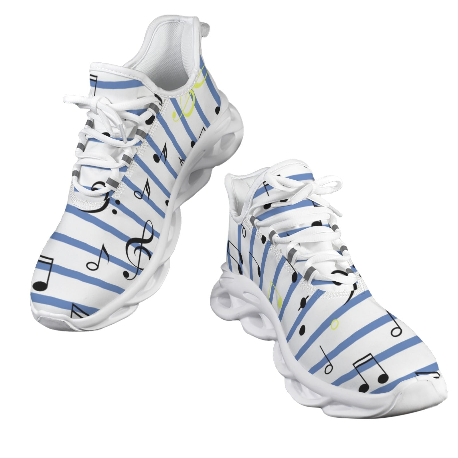 Music Stripes Men's Twisted Sole Sneakers