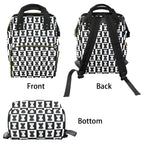 Chess Black And White - Multi-Function Backpack, Nappy / Diaper Bag