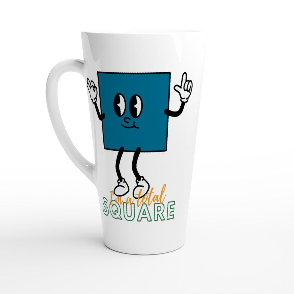 I'm A Total Square - White Latte 17oz Ceramic Mug Default Title Latte Mug Globally Fulfilled Maths