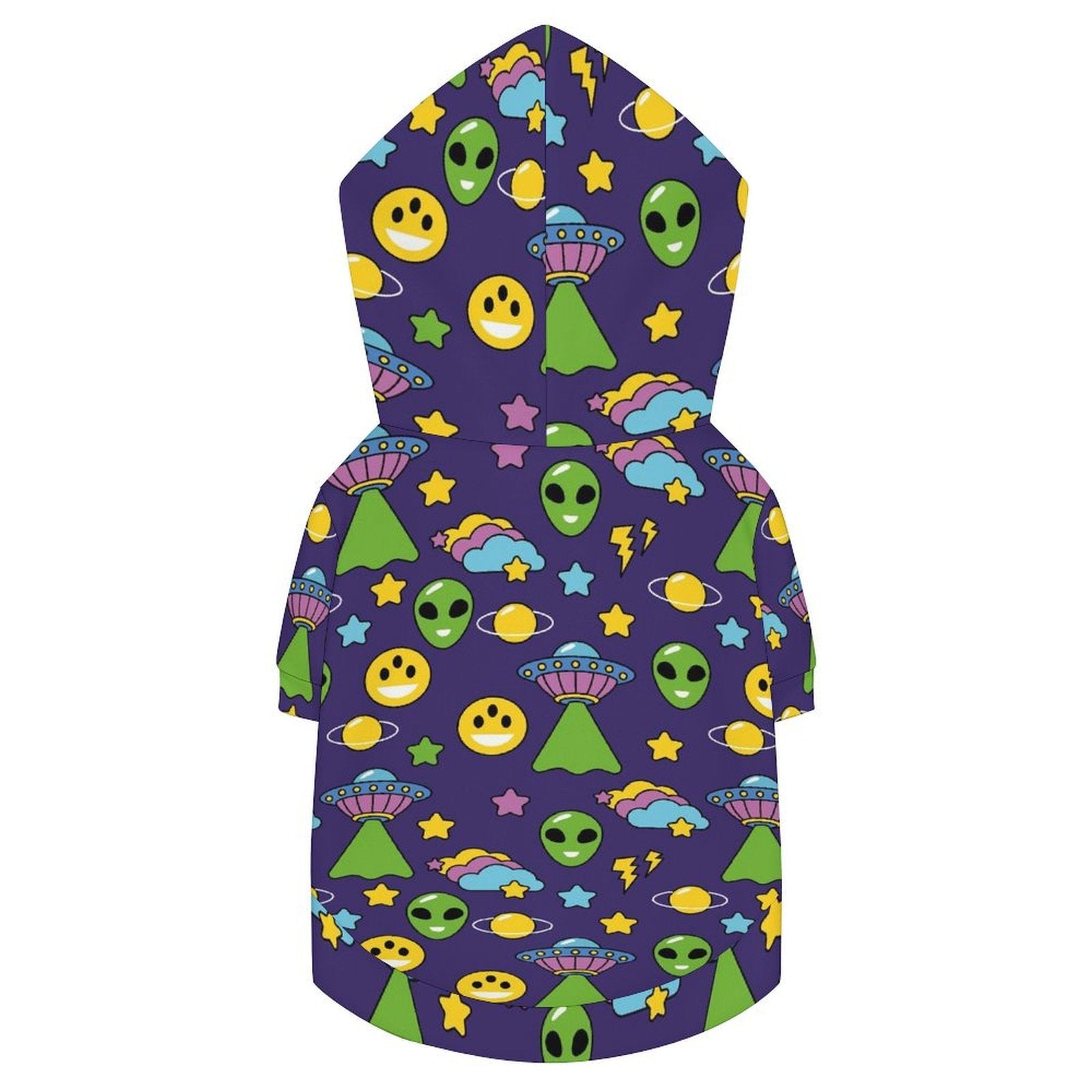 Groovy Alien And UFO Pet Hoodie (Small Size)