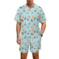 Classic Aussie Food Icons Men's Hawaiian Shirt & Shorts Set