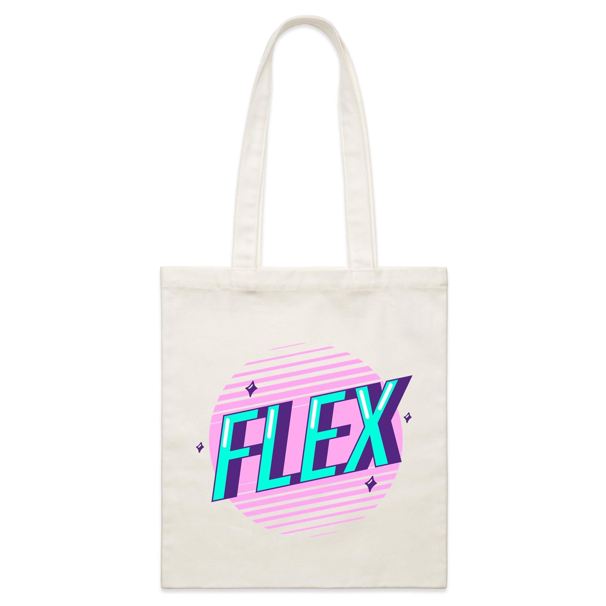 Flex - Parcel Canvas Tote Bag Default Title Small Tote Bag Printed In Australia Retro