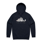 Cat, I Just Can't Today - Mens Hoodie Navy Mens Hoodie animal Printed In Australia