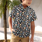 Eyes On Black Junior Kids Hawaiian Shirt