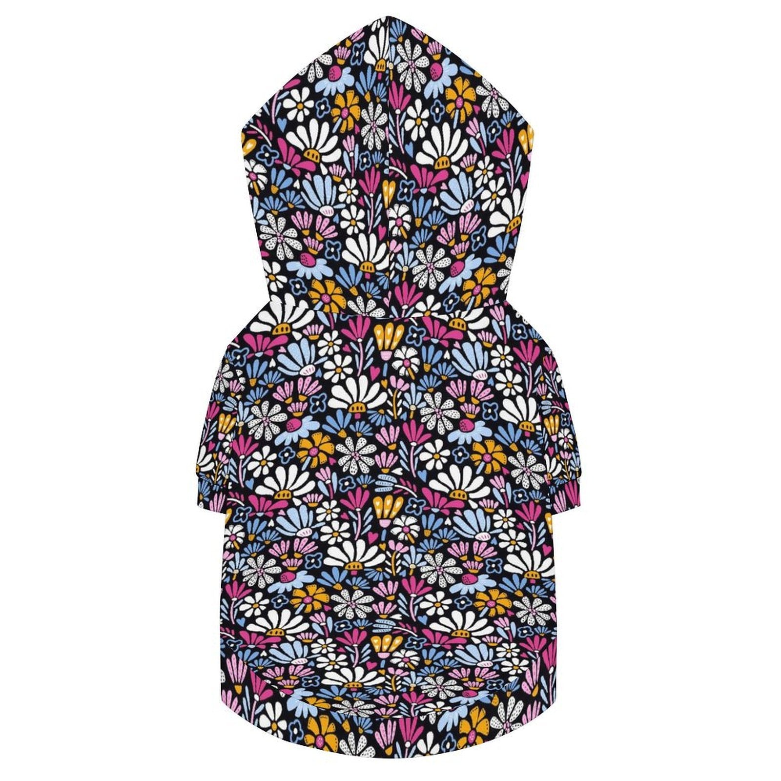 Graphic Floral Pet Hoodie (Large Size)