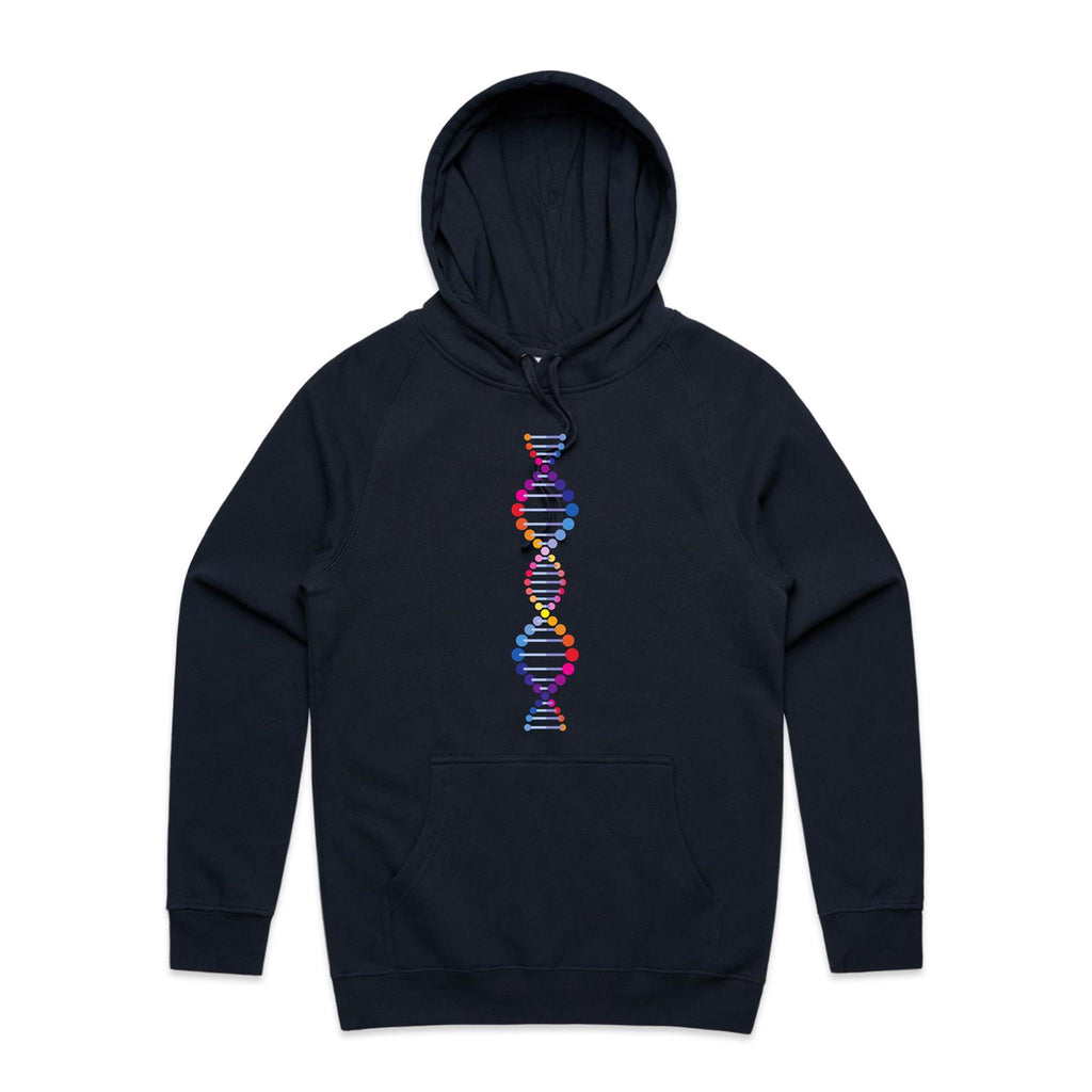 DNA - Mens Hoodie Navy Mens Hoodie Printed In Australia Science