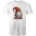 Christmas Gnome Wrapped In Lights - Mens T-Shirt White Mens Christmas T-shirt Christmas Printed In Australia