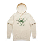 Save The Bees - Mens Hoodie Ecru Mens Hoodie Environment Printed In Australia