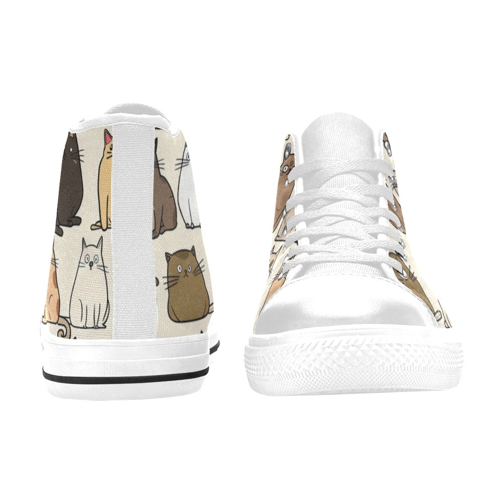 Lots Of Cats - Men's High Top Canvas Shoes