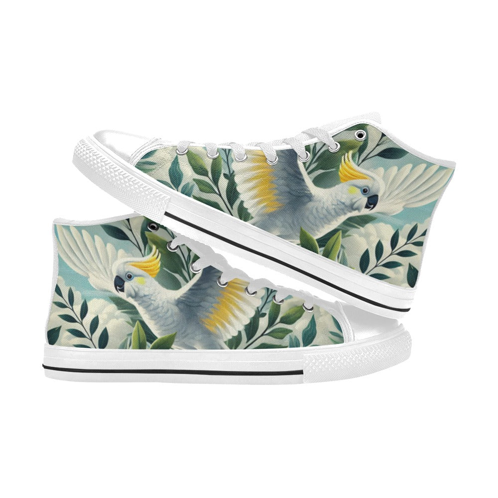 Cockatoo - Kids High Top Canvas Shoes