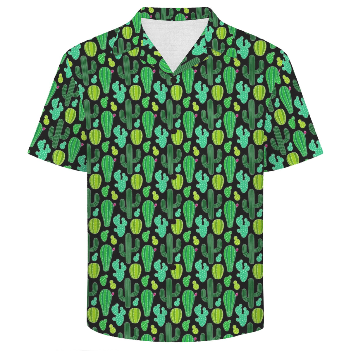 Cactus Plants Men's Crinkle Hawaiian Shirt