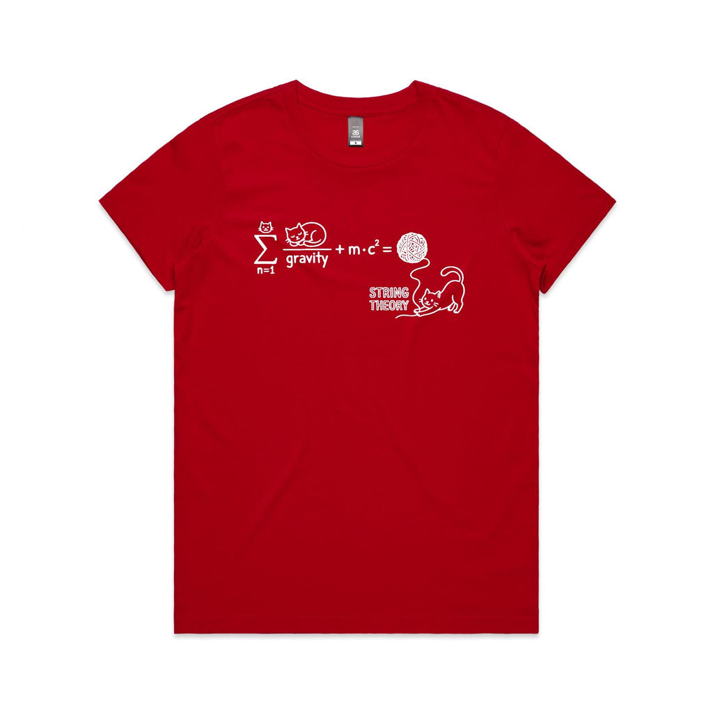 Cat String Theory Physics Women's AS Colour T-shirt