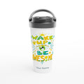 Personalised Wake Up And Be Awesome White 15oz Stainless Steel Travel Mug Default Title Personalised Travel Mug coffee Globally Fulfilled positivity