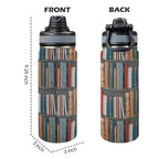 Books - Insulated Water Bottle with Dual-Use Lid (18oz) Insulated Water Bottle with Dual-Use Lid (18oz) Printed Offshore Reading