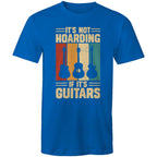It's Not Hoarding If It's Guitars - Mens T-Shirt Bright Royal Mens T-shirt Music Printed In Australia