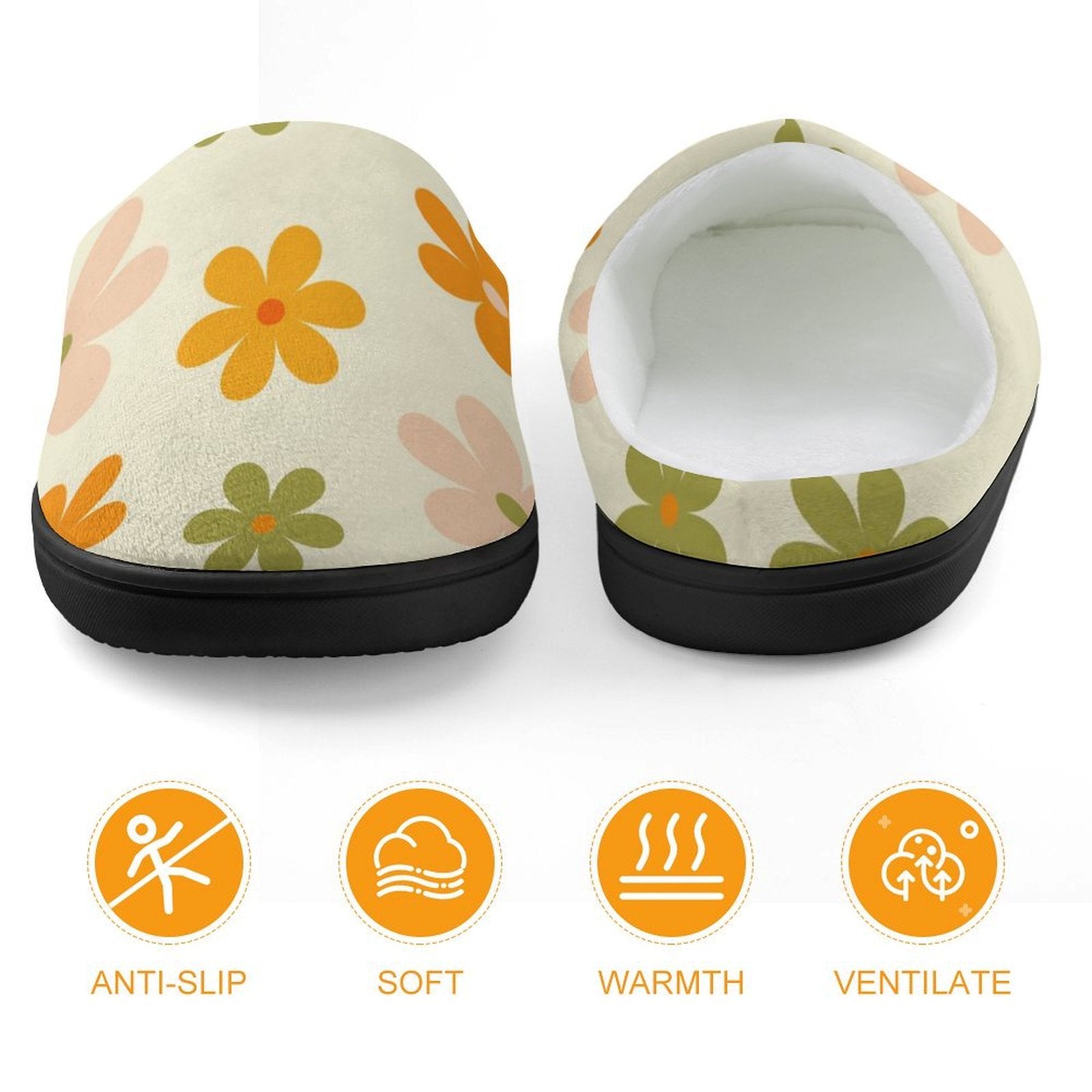 Cute Daisies Kids Cotton Slippers