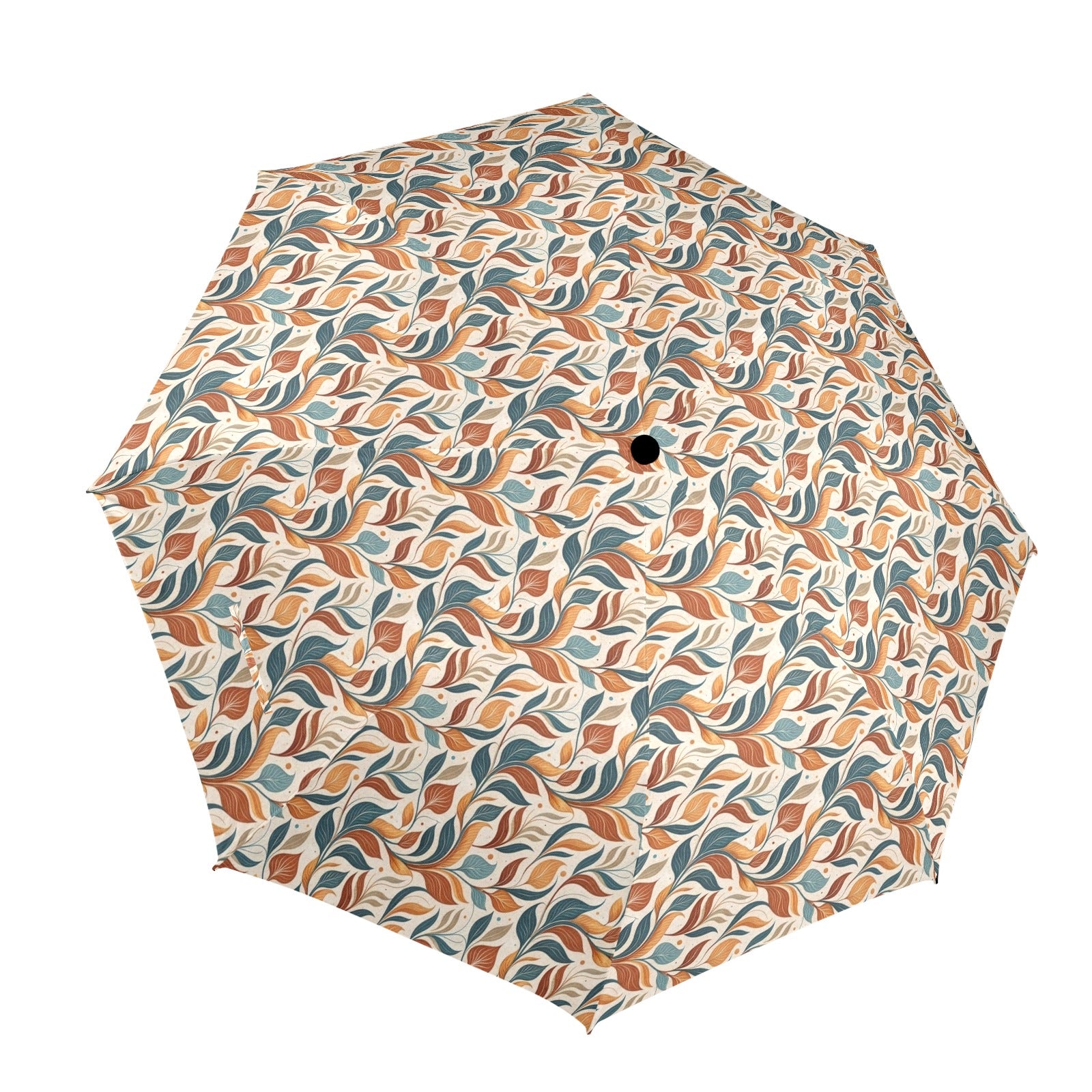 Whimsical Leaf Swirl Umbrella