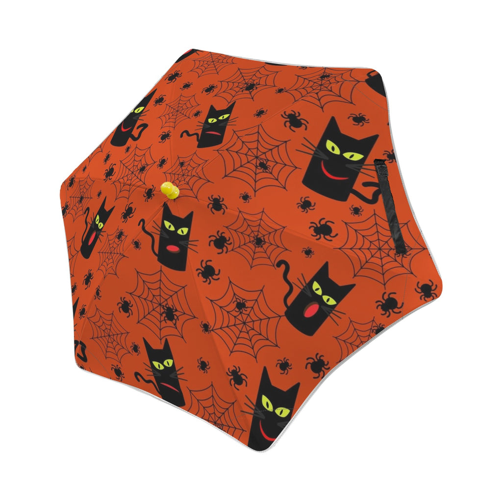 Halloween Black Cats Kids Safe Round Corner Umbrella