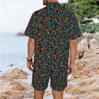Squiggle Time Men's Hawaiian Shirt & Shorts Set Men's Hawaiian Shirt & Shorts Set Printed Offshore