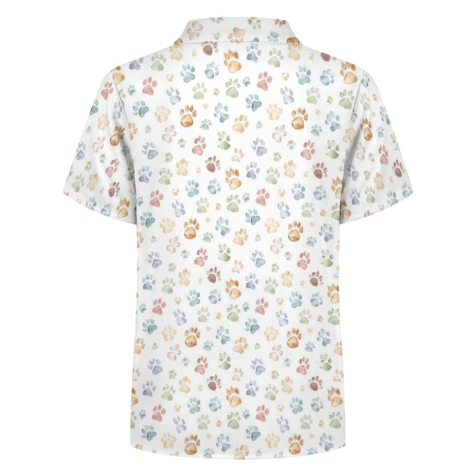 Paw Prints Kids Cotton Short Sleeve Shirt