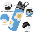 Fried Eggs - Insulated Water Bottle with Dual-Use Lid (18oz) Insulated Water Bottle with Dual-Use Lid (18oz) Food Printed Offshore