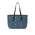 UFO's And Aliens PU Leather Tote Bag Large One Size Leather Tote Bag-Large Printed Offshore Sci Fi