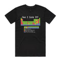 Periodic Table, Can I Lick It Men's AS Colour T-shirt Black Mens T-shirt Printed In Australia Science