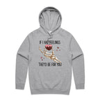If I Had Feelings They'd Be For You - Mens Hoodie Grey Marle Mens Hoodie Love Printed In Australia