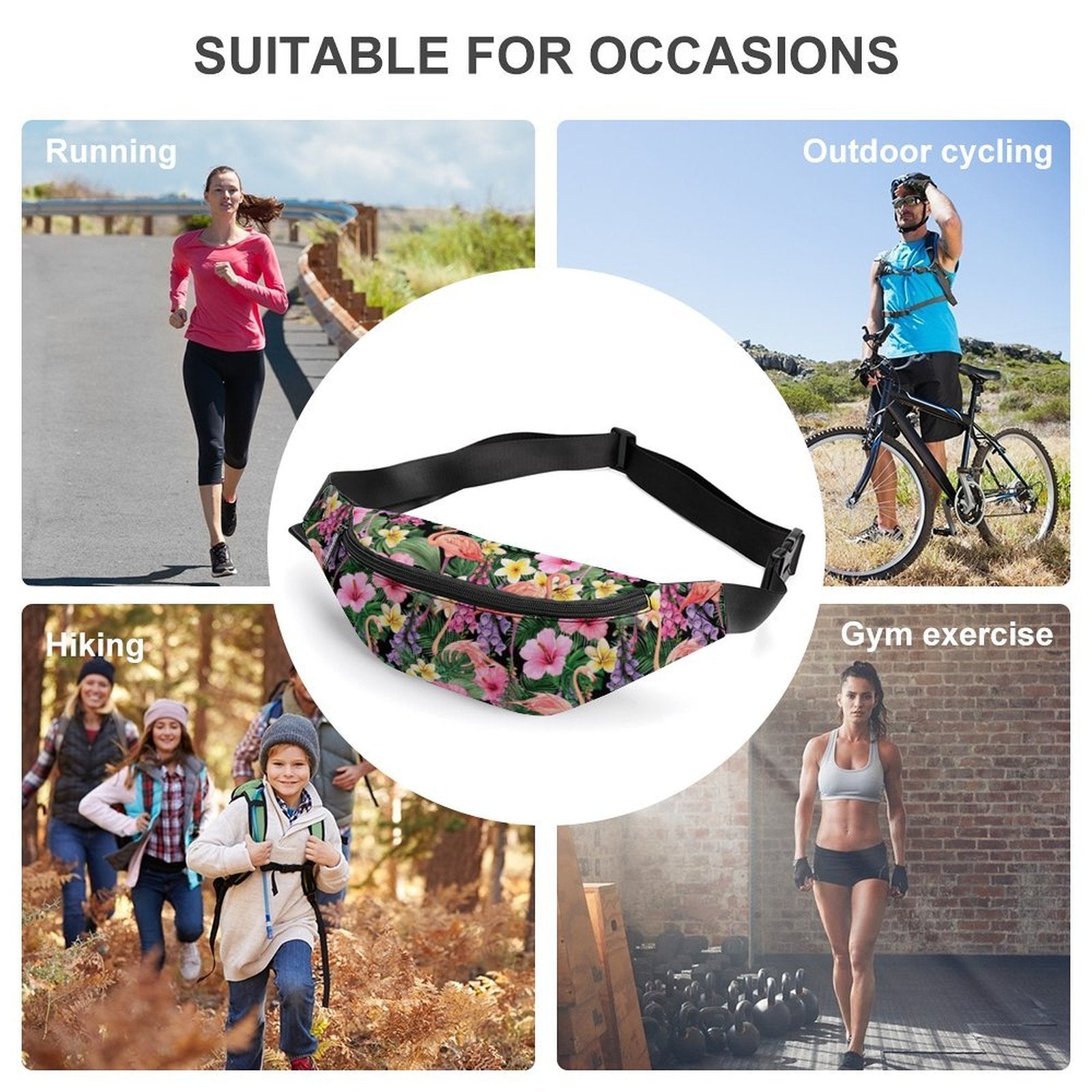 Flamingo Jungle - Bum Bag / Fanny Pack