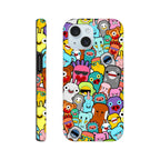 Crazy Cartoon Creatures - Apple iPhone - Tough case iPhone 15 iPhone Tough Case Globally Fulfilled