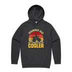 Drummer Dad, Like A Regular Dad But Cooler Men's AS Colour Hoodie Asphalt Marle Mens Hoodie Dad Music Printed In Australia