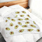 Avocado Characters - Double-Layer Fleece Blanket 51"x59"