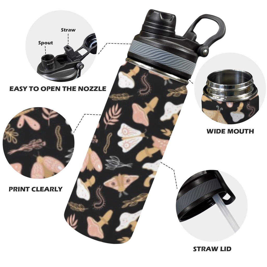 Magic Moth - Insulated Water Bottle with Dual-Use Lid (18oz) Insulated Water Bottle with Dual-Use Lid (18oz) Printed Offshore
