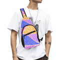 Pink Swirl Chest Bag One Size Cross Body Chest Bag Printed Offshore